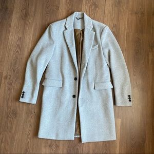 Topman Scott Single Breasted Wool Blended Coat